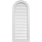 Ekena Millwork Round Top Surface Mount PVC Gable Vent: Functional, w/ 2"W x 1-1/2"P Brickmould Frame, 16"W x 38"H GVPRT16X3802SF - alternate 1